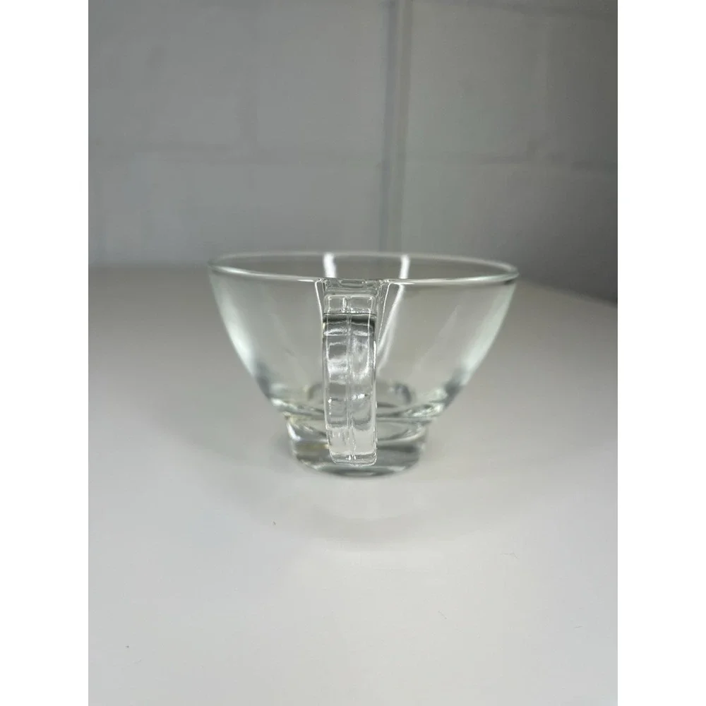 ORCHARD CRYSTAL EMBASSY HOOKED CUP CLEAR GLASS MCM Coffee Cup‎ Vtg Multi Avail